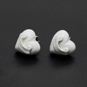 Juicy Couture White Heart Stud Earrings NWT
